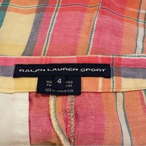 Ralph Lauren Sport Striped Linen Skirt - Red, Orange, Yellow